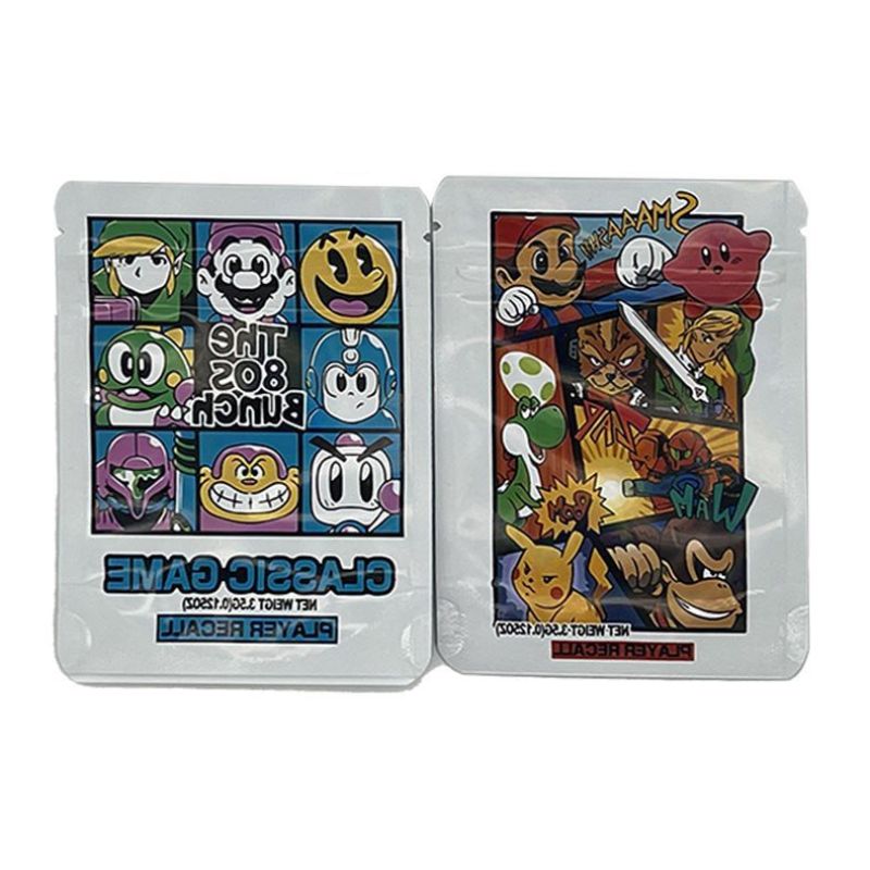 3.5g Pop Culture Mylar Weed Bags — Cartoon & Retro Style